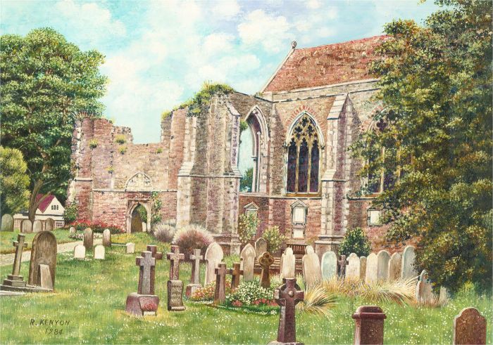R. Kenyon - 1984 Oil, Summer Graveyard