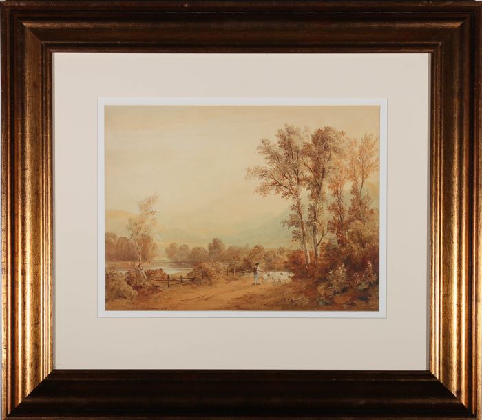 Hugh "Grecian" Williams (1773–1829) - 1816 Watercolour, Sheep Herding In Scotland