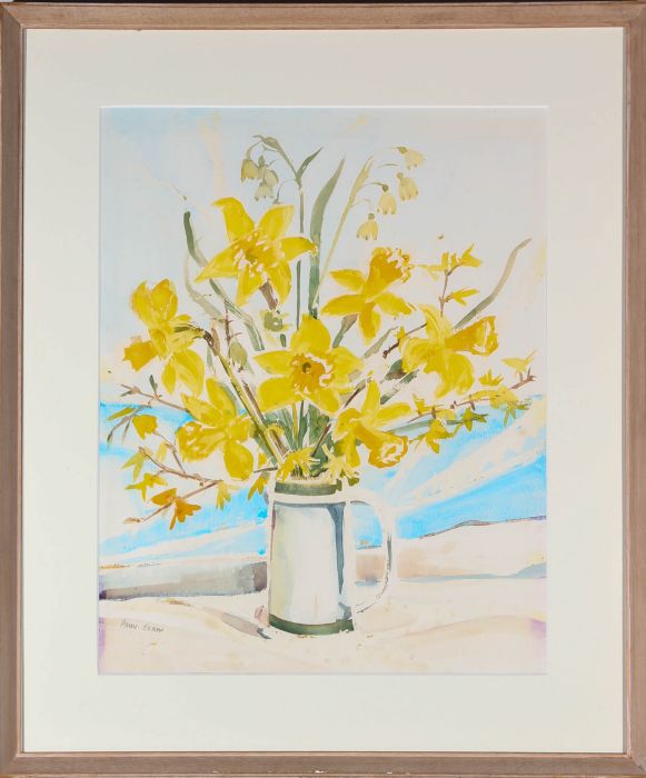 Anne Evans  - 20th Century Watercolour, Daffodils