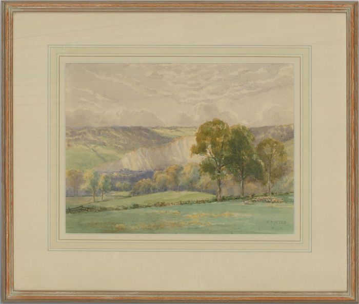 R. H. Yates - 20th Century Watercolour, Into The Valley