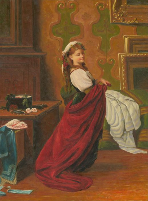 After Fritz Zuber-Buhler (1822–1896) - 20th Century Oil, Dressing Up