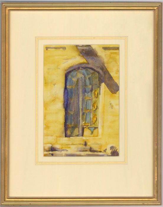  Mungo McCosh (b1969) - 20th Century Watercolour, Door In Sana'a