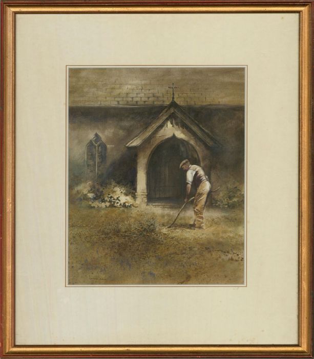 Gerry Ball (b.1948) - Signed Mid 20th Century Watercolour, The Good Parishioner