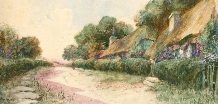 Leyton Forbes - Signed Early 20th Century Watercolour, A Cornish Lane