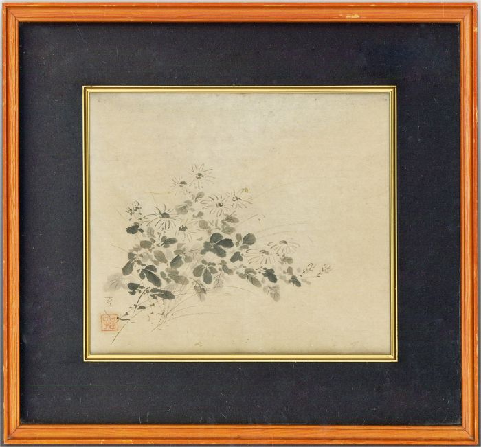 Masako Hagiwara Ritchie - Pair of  20th Century India Ink, Floral Sumi-e Studies