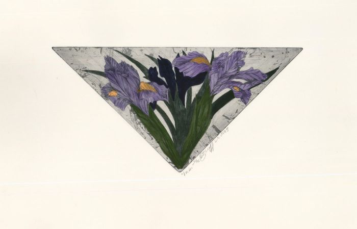 1993 Etching - Purple Irises