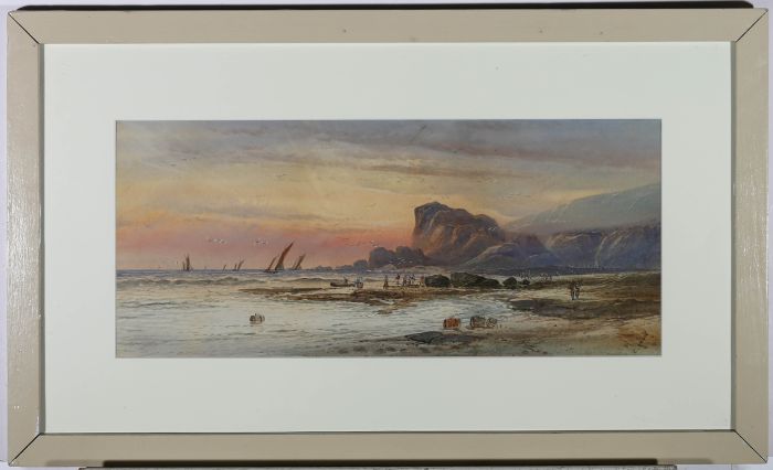 E. Nevil  - 20th Century Watercolour, Crabbing at The Beach