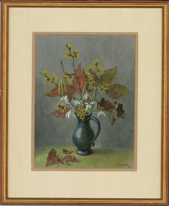 Hubert Williams (1905-1989) - Signed 1986 Watercolour, The Jug of Flowers