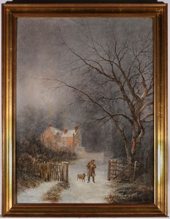 William Bidwell Henley (1839-1887) - 1854 Oil, The Early Lamb
