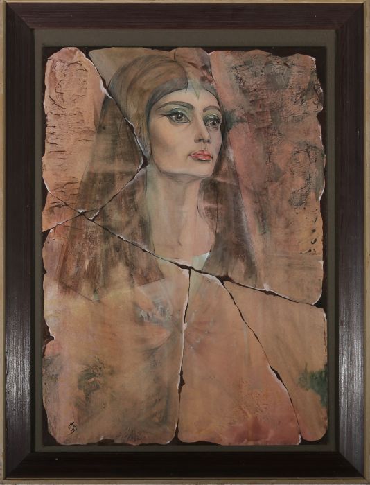 M.B - Framed 20th Century Watercolour, Egyptian Fantasy