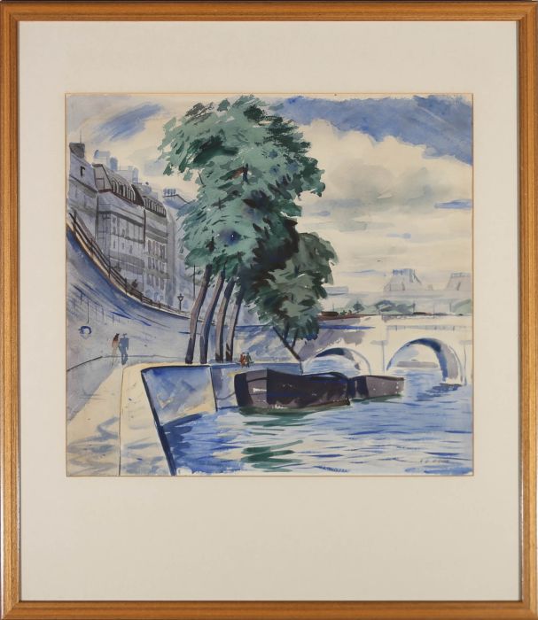 Alan Dent Wilson (b.1923) - Framed Mid 20th Century Watercolour, Riverside View