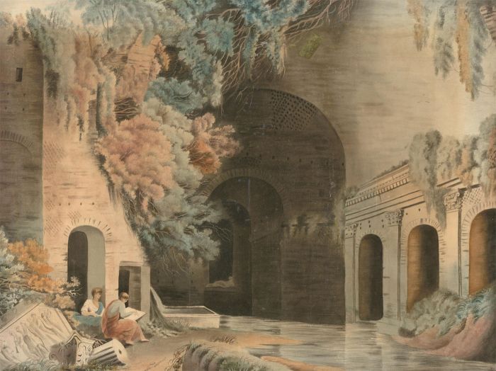 Follower of Charles-Louis Clérisseau - 18th Century Watercolour, Roman Arch