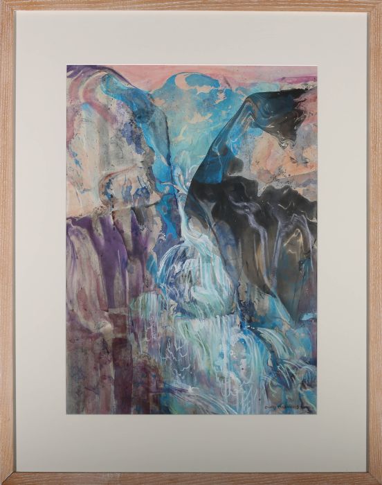 Framed 20th Century Watercolour - Waterfall Sutherland