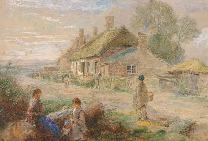 Manner of Myles Birket Foster - 19th Century Watercolour, A Quiet Day