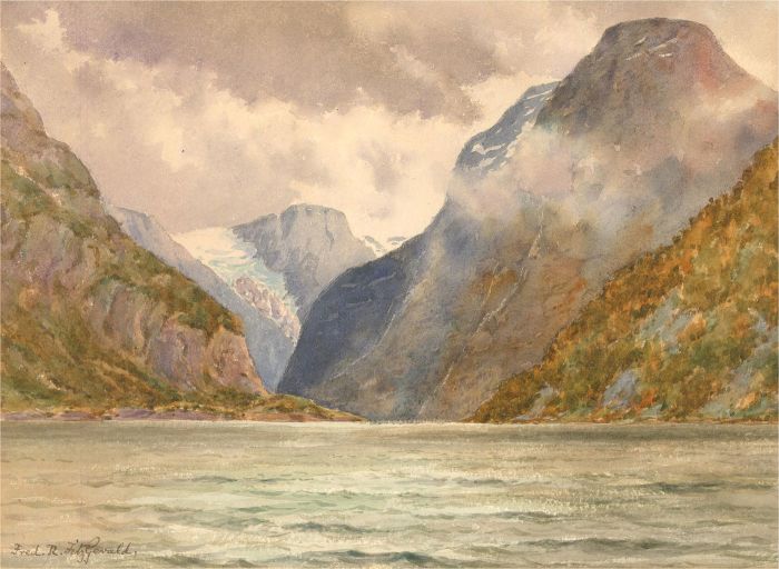 Fred R. Fitzgerald - Early 20th Century Watercolour, Grey Weather, Loen Norway