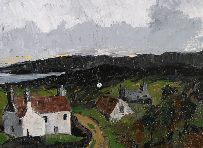 Daniel Nichols - Style of Kyffin Williams  2022 Oil, Anglesey