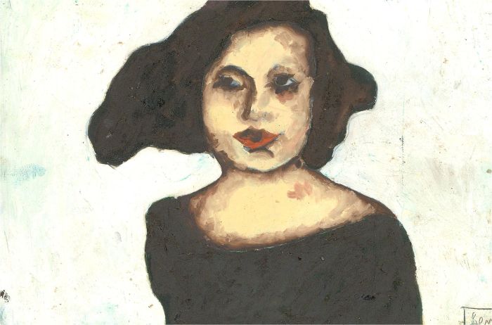 Ben Carrivick - Contemporary Oil, Portrait of a Woman on White