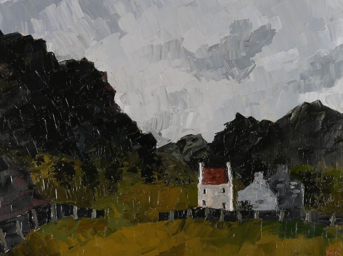 Daniel Nichols after Kyffin Williams - Contemporary Oil, Winter in Gwastadnant