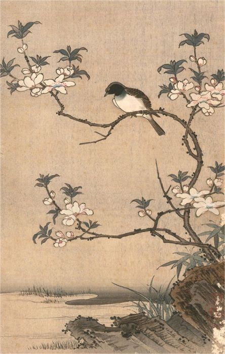 Late 19th Century Watercolour - Pair of Chinese Wildlife Woodblocks