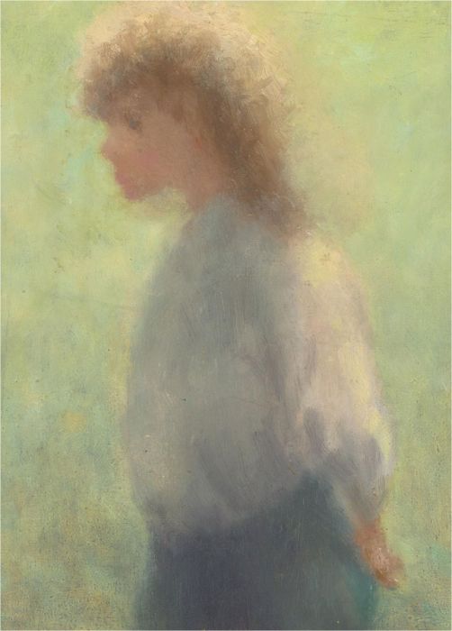 W. M - Mid 20th Century Oil, Girl In Sunshine