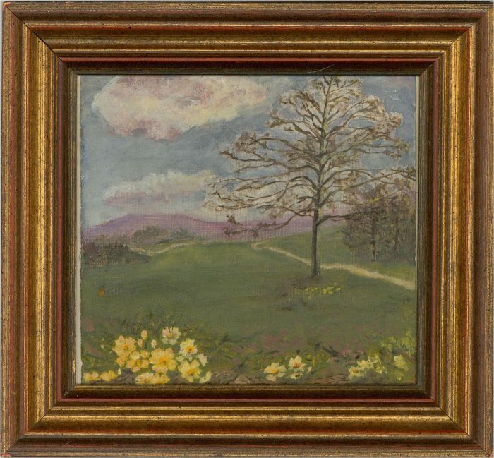 Framed Mid 20th Century Oil - Primrose View