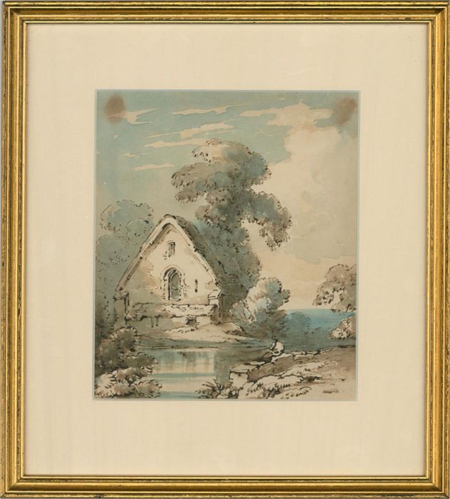 J. Robertson  - 20th Century Watercolour, The Drunken Drawing Master