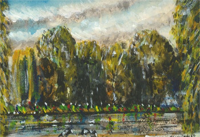 Brian Cobb - Signed and dated 1983 Acrylic, St. James Park