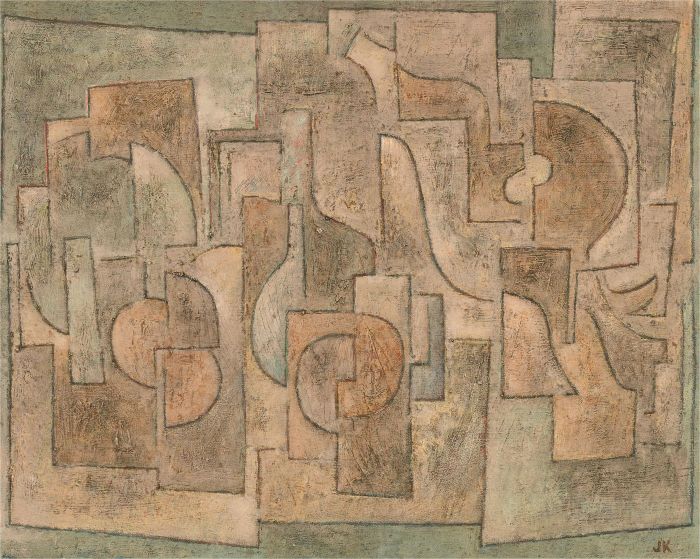 John Kuusisto - Initialled Mid 20th Century Oil, Abstract