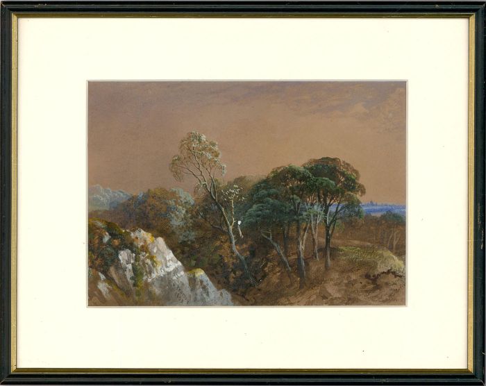 Cornelius Pearson (1805-1891) - 1853 Watercolour, The Rocky Landscape