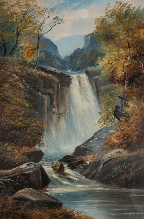 J. Small - Early 20th Century Oil, Ingleton Falls