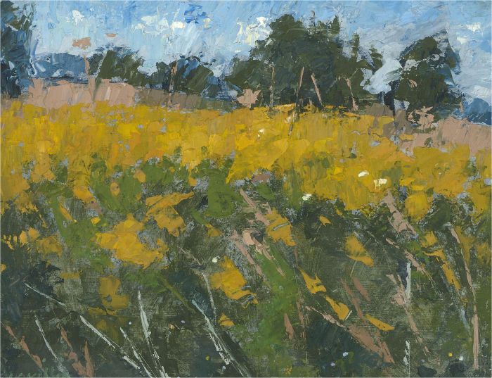 signed Mid 20th Century Oil - Impressionist Field