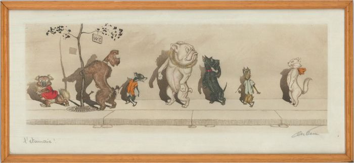 Boris O’Klein (1893-1985) - Mid 20th Century Etching, L’Etourdie
