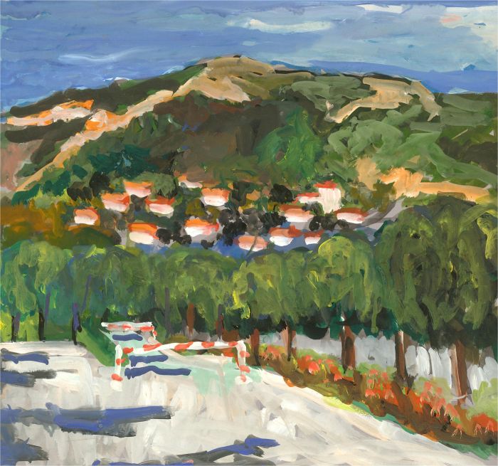 John Hanbury Pawle (1915-2010) - 20th Century Gouache, Mediterranean Landscape
