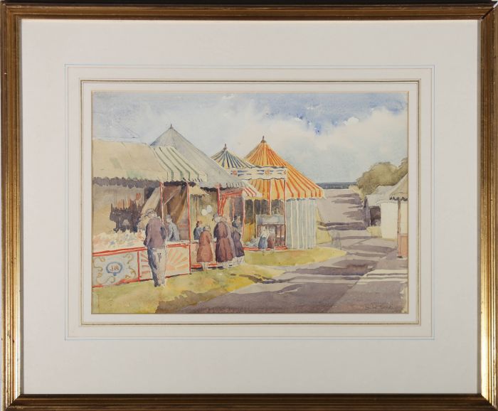 Sydney W. Starling (1889-1984) - 1930 Watercolour, The Fair at Worthing