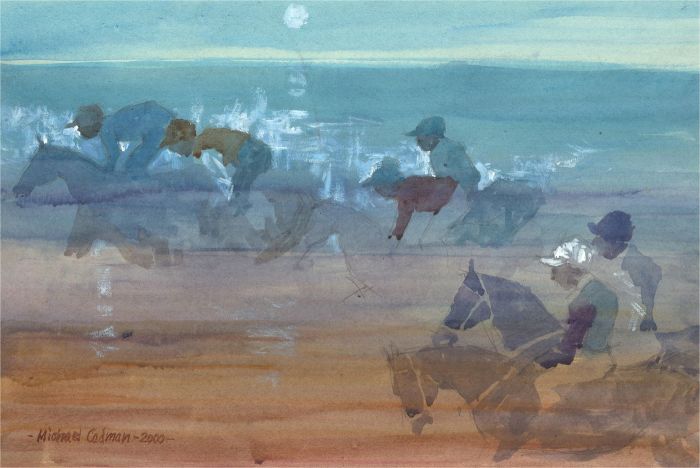 Michael Cadman RI ARCA (1920-2012) - Signed and dated 2000 Watercolour, The Race