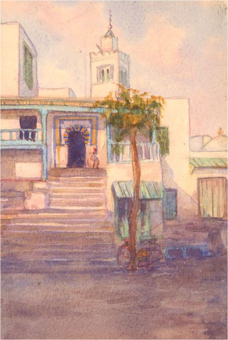 Noel Syers - 1927 Watercolour, Morocco In The Sun