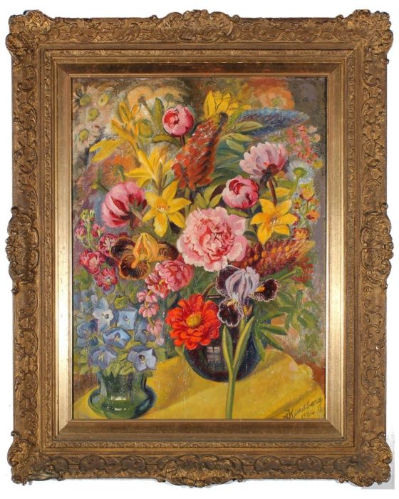 A. Kindberg - Swedish School 1984 Oil, Colours Of Summer