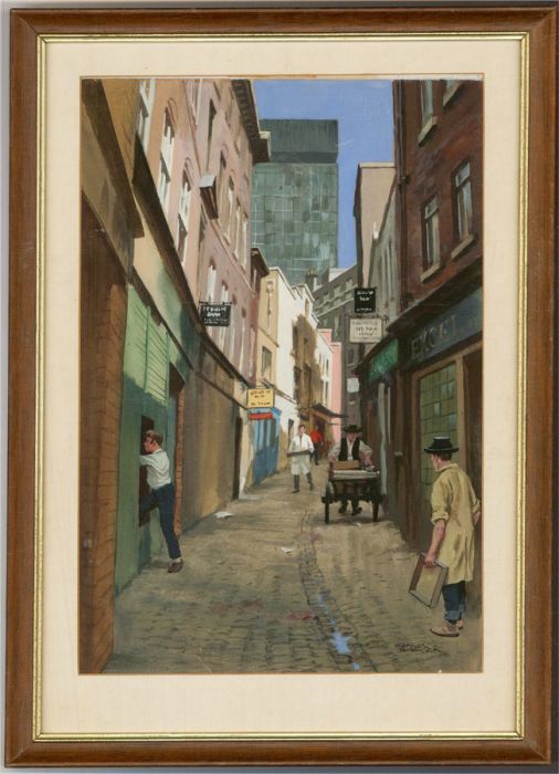 Kenneth Brookes (1897-1974) - Mid 20th Century Gouache, The Back Streets