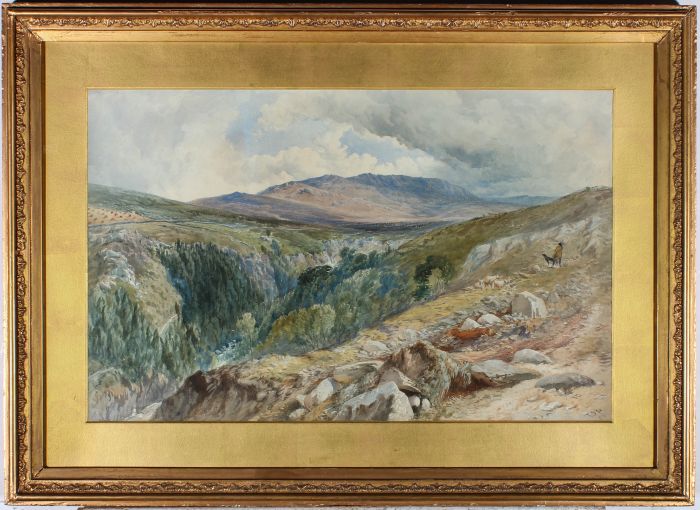 Thomas Sewell Robins (c1814-1880) - 1859 Watercolour, View of the Mountains