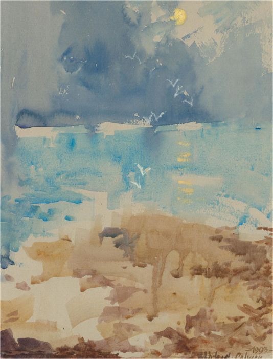 Michael Cadman RI ARCA (1920-2012) - Signed 1993 Watercolour, Stormy Sky