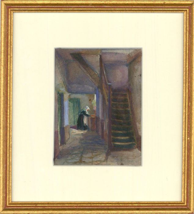 c.1914 Watercolour - The Woman in the Corridor