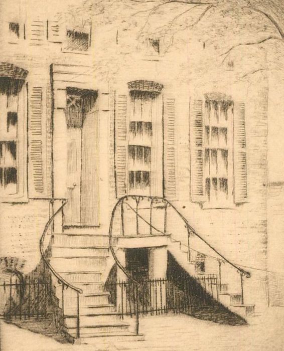 Don Swann (1889-1954) - Signed Early 20th Century Etching, Residential Doorway