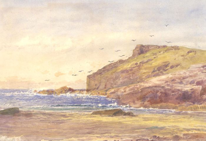 John Syer Jr. (1846-1913) - Signed Late 19th Century Watercolour, Cornish Coast