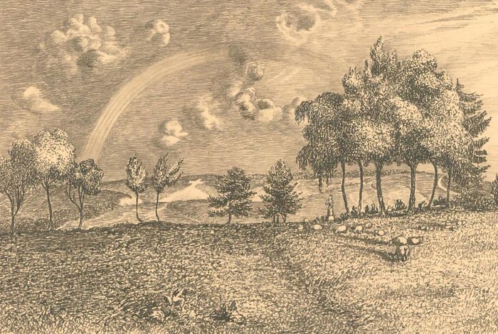 Anne Constance Draper - 1832 Pen and Ink Drawing, The Rainbow