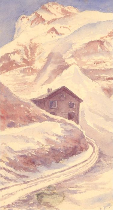 Anne, Elizabeth and Annie Salter - Late 19th Century Watercolour, Mount Eiger