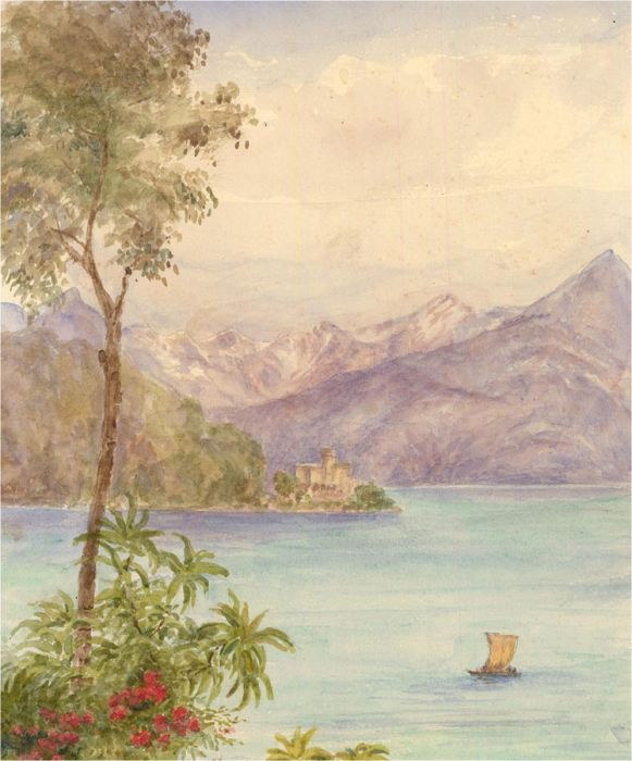 Anne, Elizabeth and Annie Salter - Late 19th Century Watercolour, Menaggio, Como