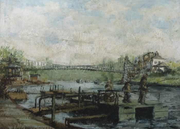 J. A. MacKay - 20th Century Oil, Fishing on the Dee, Chester