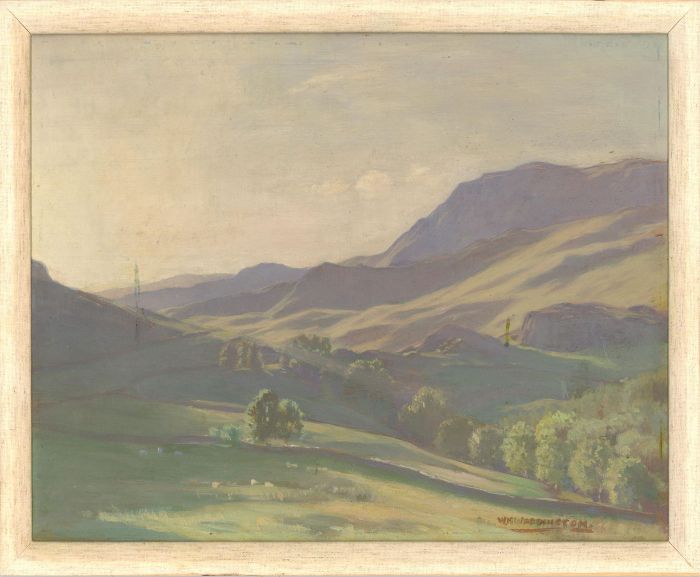 William Hartley Waddington (1883-1961) - Oil, Lake District Hills