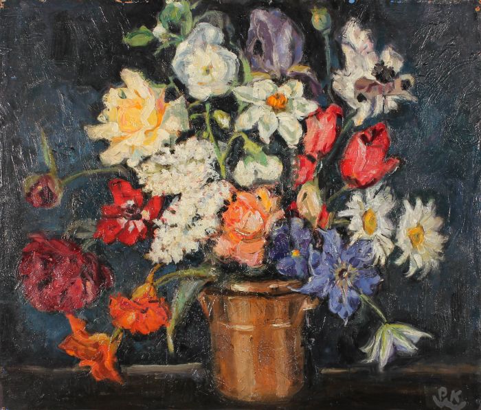Paivio Westerlund Knighton (fl.1968-86) - 20th Century Oil, Celebration Flowers