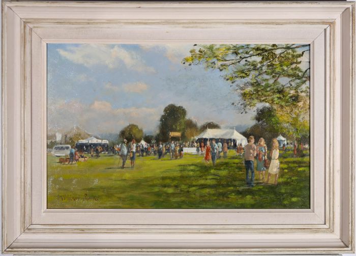 William Burns FRSA (1923-2010) - Framed 20th Century Oil, Village Fete